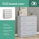 preview thumbnail 4 of 7, OS Home and Office Furniture Model 6003 Four Drawer Chest in White