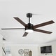 preview thumbnail 70 of 173, 42/48/52/56/62-IN LED Ceiling Fan with Light Kit and Remote(5/7-Blade) 56" - Black & Walnut