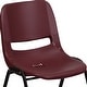 preview thumbnail 75 of 87, 5 Pack 880 lb. Capacity Ergonomic Shell Stack Chair with Metal Frame