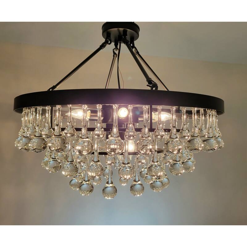 Modern 9-Light Chandelier - Luxury Lighting Fixture for Dining Room, Living Room, Hallway - 20