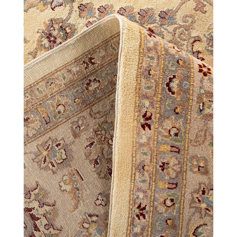 Overton Hand Knotted Wool Vintage Inspired Traditional Mogul Beige Area Rug - 9 x 12