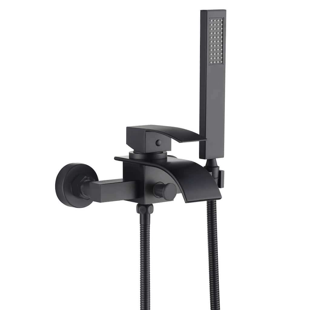 Single-Handle Wall Mount Tub Faucet with Handheld