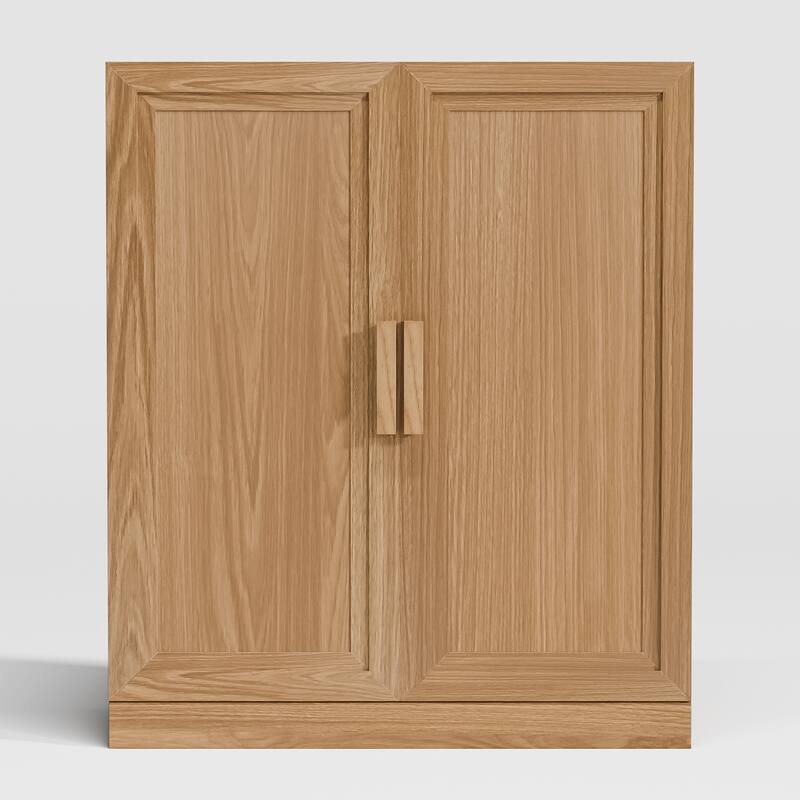 Wooden Accent Cabinet Storage Modern Sideboard Buffet Cabinet with Adjustable Shelf for Living Room Dining Room Entryway