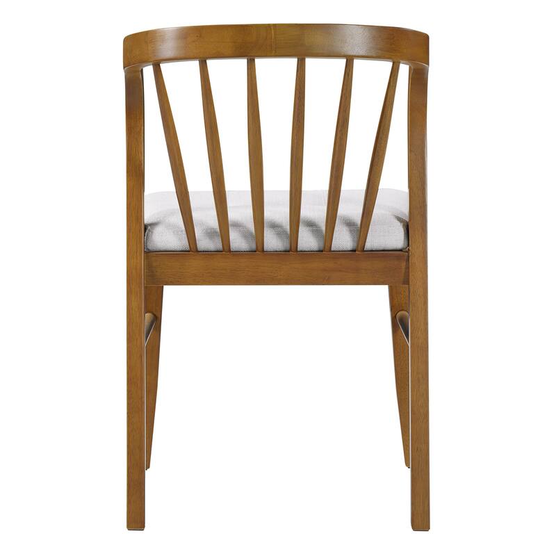 Christopher Knight Home - Modern 7-Piece Wooden Dining Table Set with Fabric Upholstered Windsor Dining Chairs