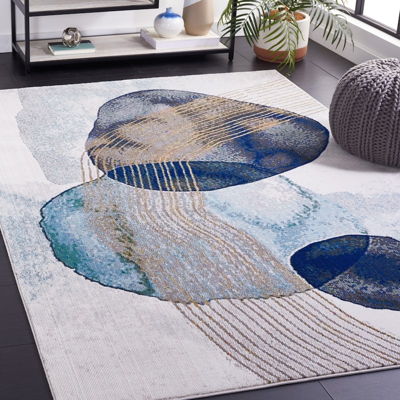 SAFAVIEH Art Studio Rommy Modern Abstract Rug - 4' x 6' - Ivory/Black