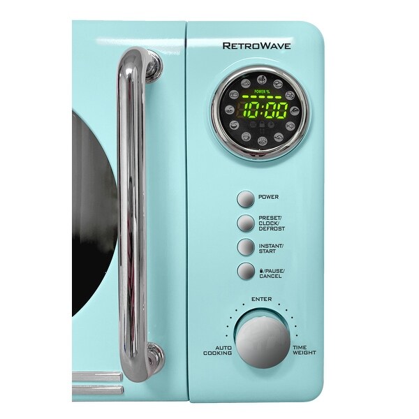 Nostalgia Retro 0.7 Cu.Ft Microwave, Aqua - Bed Bath
