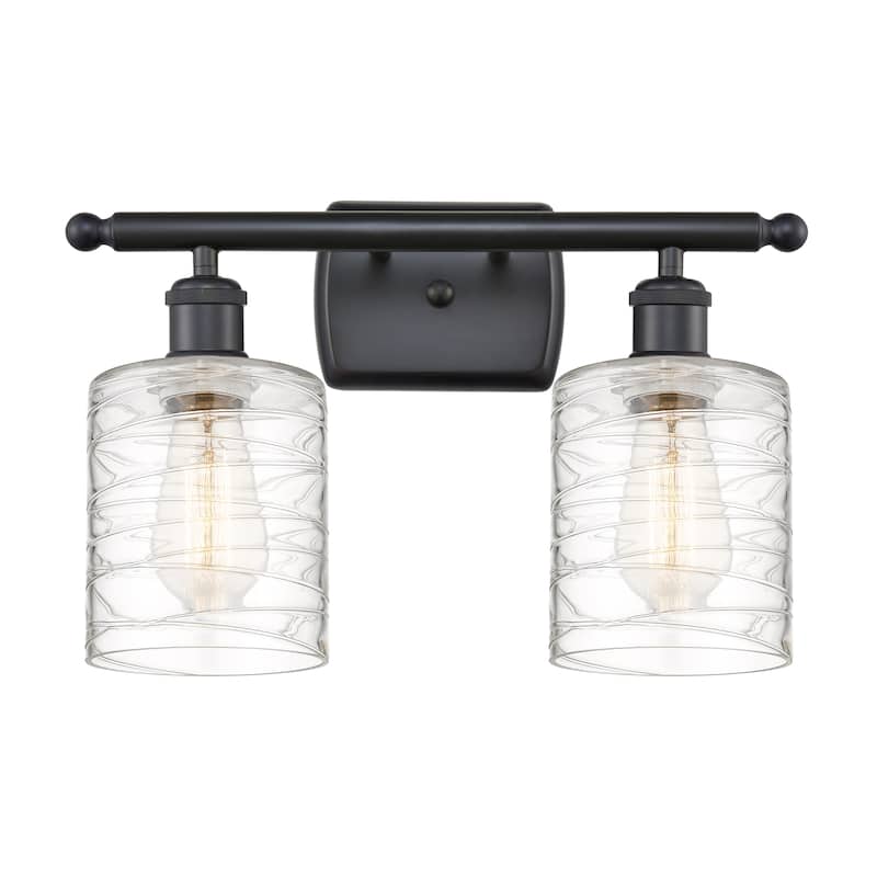 Innovations Lighting Ballston Cobbleskill 2 Light 16" Bath Vanity Light - Matte Black