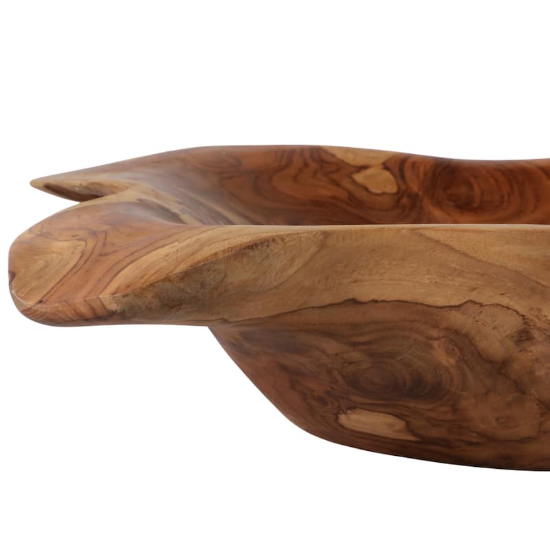 Wood Decorative Bowl Long Natural Organic Centerpiece - 39" Brown - 39" x 14" x 4"