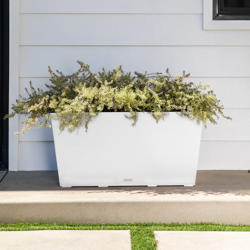 Pure Series Midori Planter - 20"H x 13"W x 39"L - White