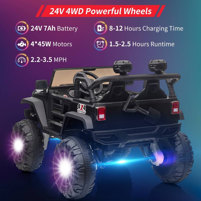2 Seats 24V Kids Ride on Truck with Remote Control