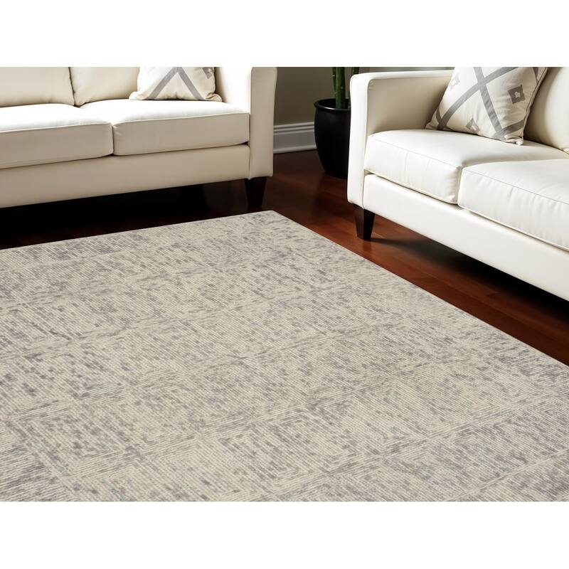 Power Loomed Geometric Modern Soft Area Rug - 138' X '99' X '0.5 - 138' X '99' X '0.5 - Gray - Rectangle