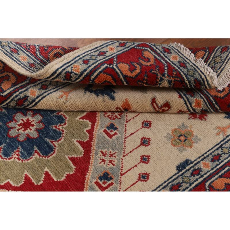 Kazak Accent Rug Handmade Wool Carpet - 3'4" x 4'10"