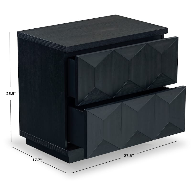 SAFAVIEH Couture Deziree Wood 2 Drawer Nightstand