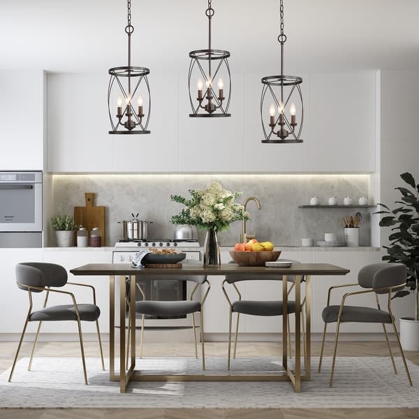 Rustic Kitchen Island Pendant Lighting Metal Candle Style Farmhouse Chandelier 1pack W 9 1 X H 24 4 On Sale Overstock 29416105