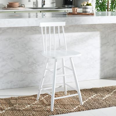 SAFAVIEH May Wood 25-inch Counter Stool - 17"W x 17"D x 38"H
