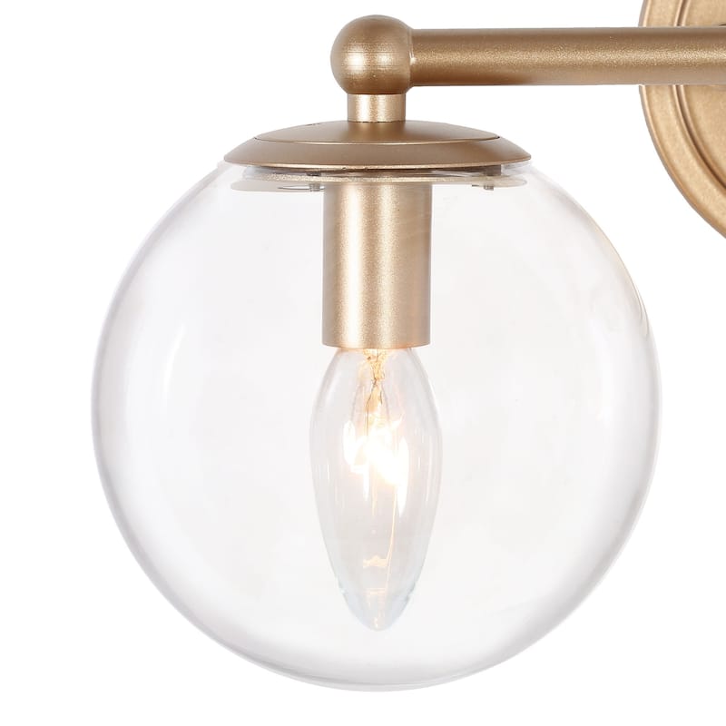 Mid-century Modern Gold Bathroom Vanity Lights French Country Glass Globe Wall Sconce