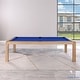 preview thumbnail 22 of 36, Olivia 7ft Vintage Ash Billiard Slate Pool Table with Dining Top Blue/Grey
