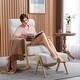 preview thumbnail 7 of 8, EROMMY 25.2" Wide Reclining Rocker Chair with Ottoman - High Back Rocking Chair, Soft Linen Fabric, Ergonomic Design