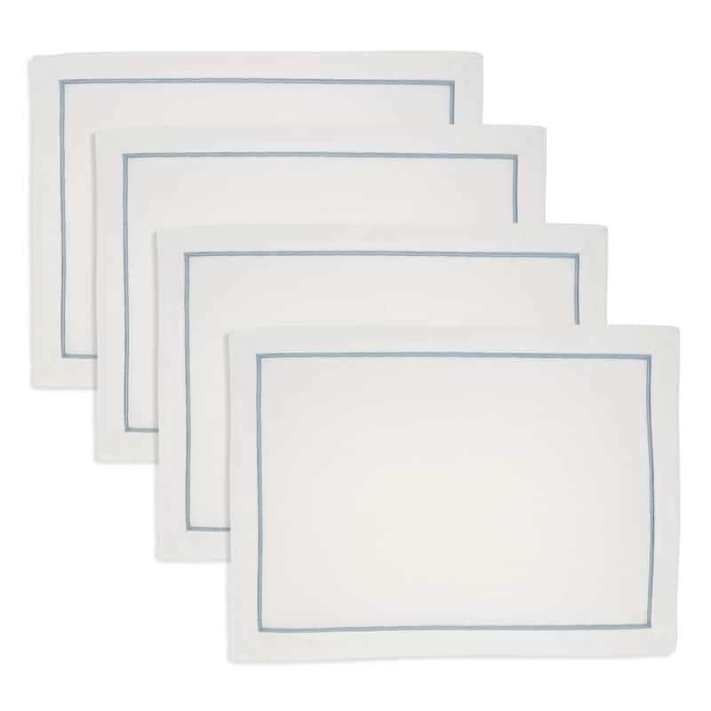 Embroidered Line Design Placemat (Set of 4) - 14"x20"