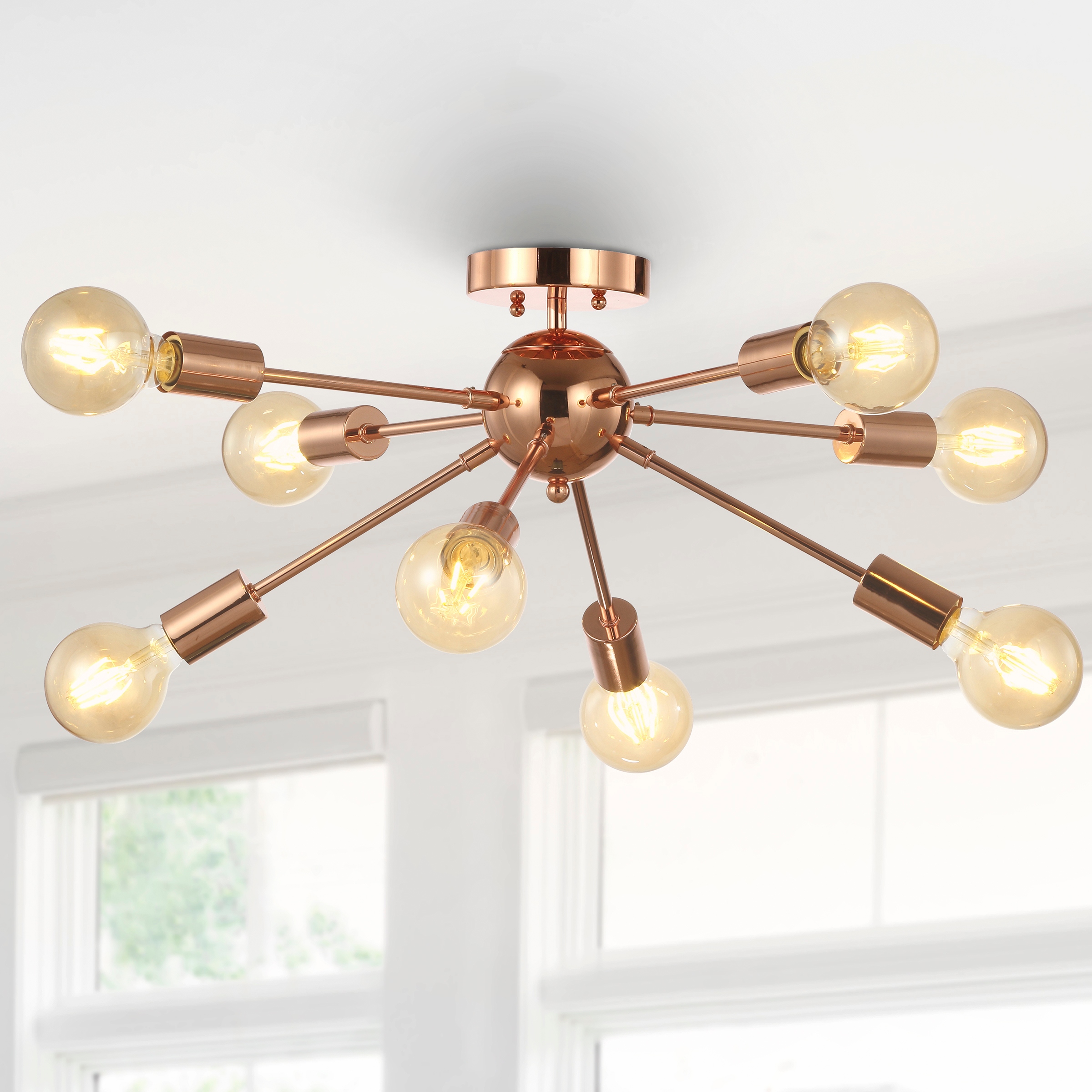 Sputnik flush mount light sales fixture