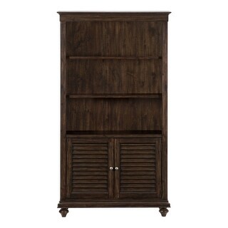 Lexicon Cardano Collection Bookcase, Driftwood Charcoal Finish - 16 ...