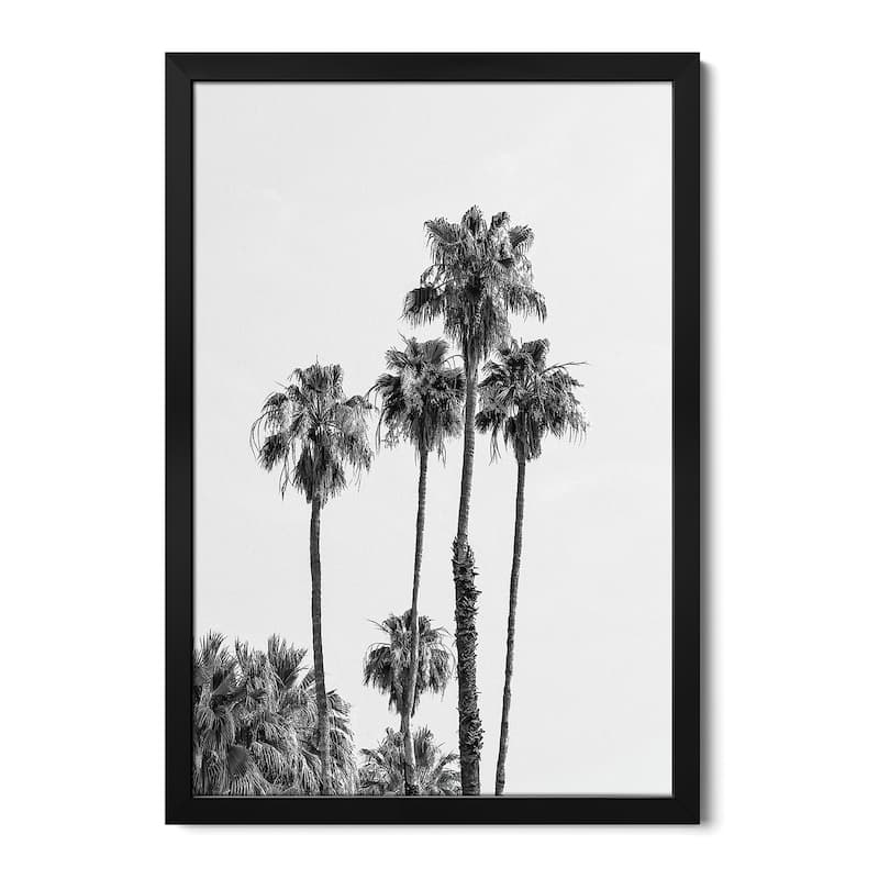 Palm Trees | Monochrome Premium Framed Poster by Melanie Viola