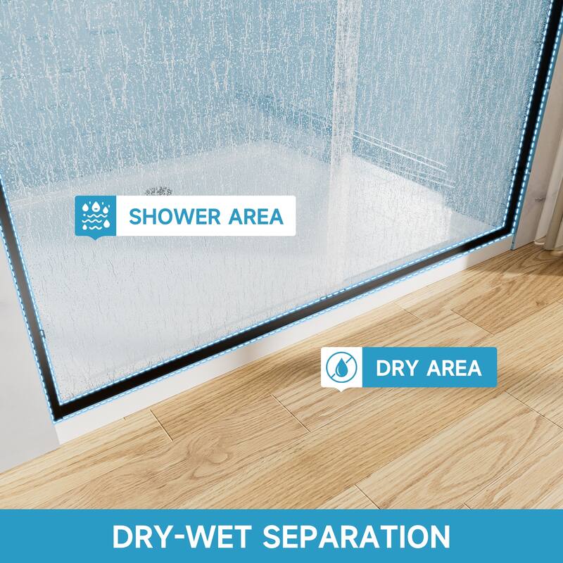 Aluminum Frame Double Sliding Shower Door