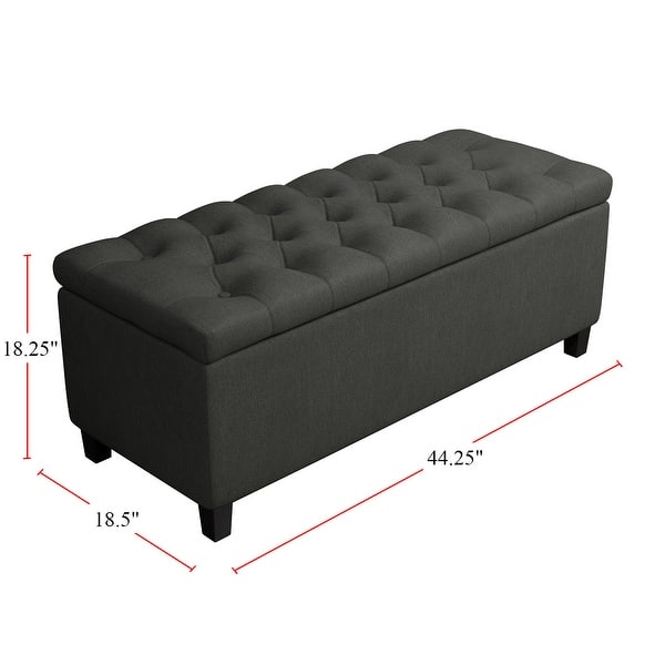 Lift Top Storage Bench in Charcoal - Bed Bath & Beyond - 35182177