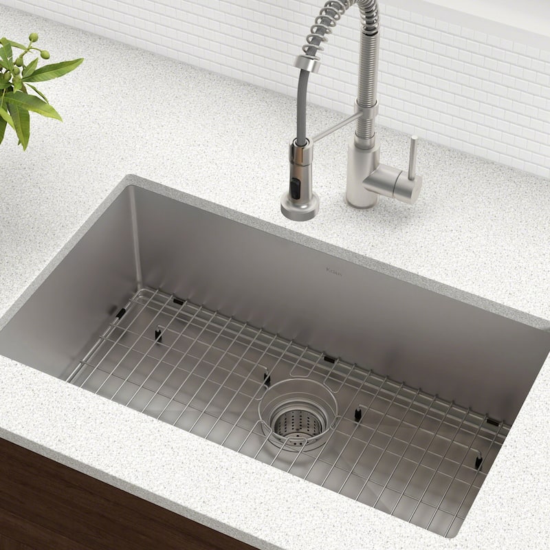 KRAUS Undermount 32 inch 1-Bowl Stainless Steel Kitchen Sink