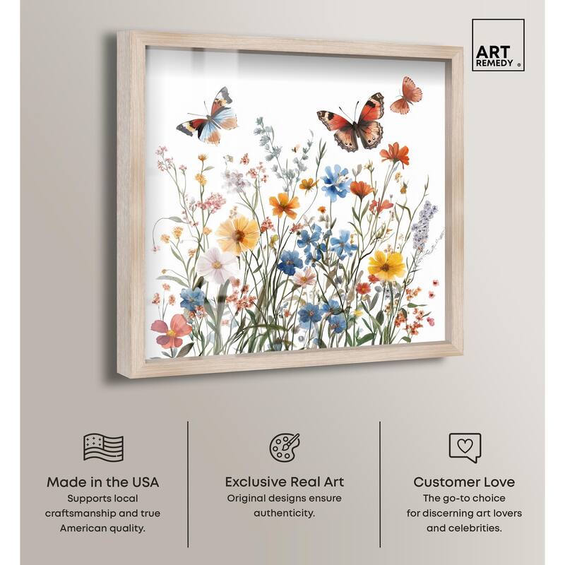 Garden of Fluttering Shadowbox by Art Remedy