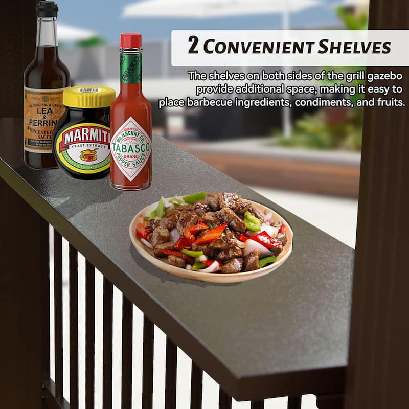 6.5x12FT Hardtop Grill Gazebo