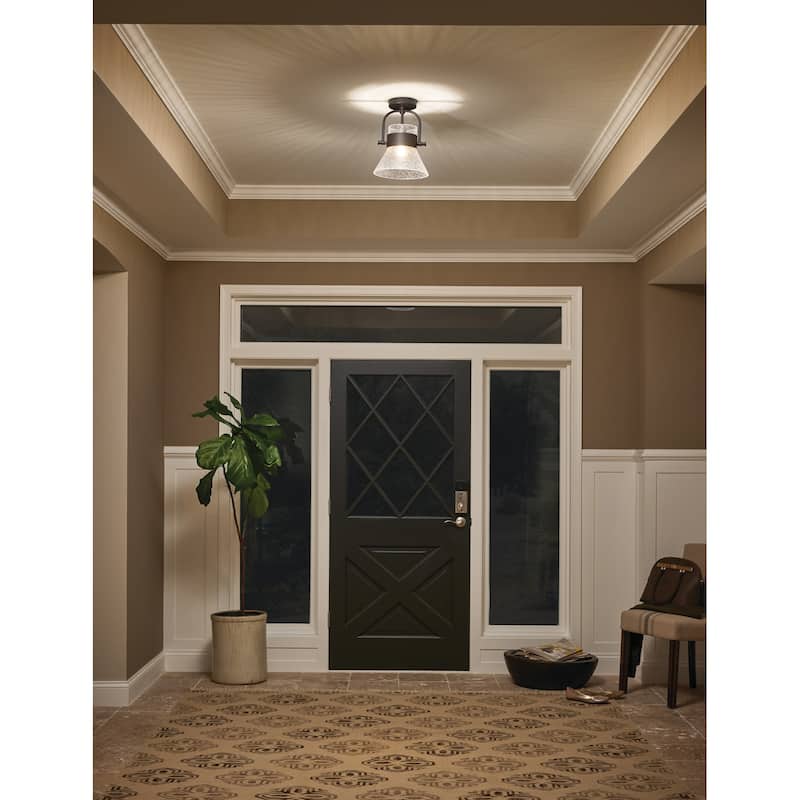Kichler Lighting Aldean 1-Light Olde Bronze Semi-Flush Mount Light