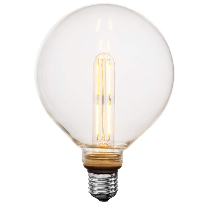Festive Living LED G125 + T25 Bulb Indoor/Outdoor Covered Edison Bulbs, E26 Base - Large - String Lights - Clear