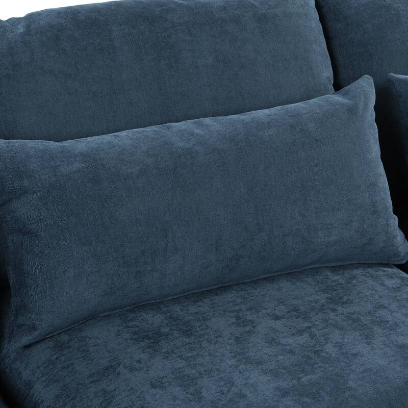 U-Shaped Freely Transformable Modular Corner Sofa With Two Ottomans,Suitable For Living Rooms, Studies,Home Theaters,And More