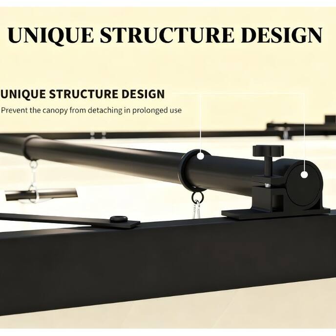 GDFStudio - 10'x10' Outdoor Retractable Pergola with Magnetic Canopy & Upgraded Hooks
