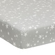 preview thumbnail 1 of 2, Lambs & Ivy Milky Way Gray/White Stars 100% Cotton Baby Fitted Crib Sheet