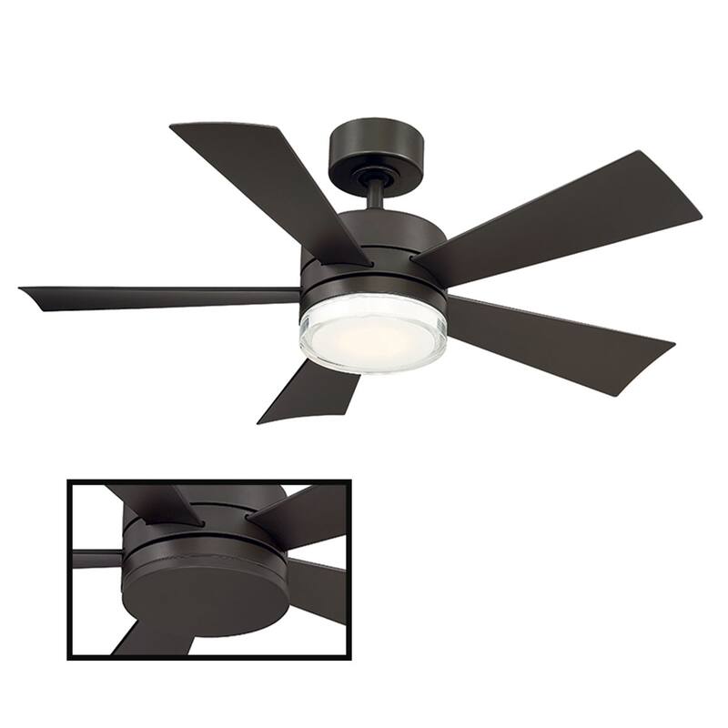 Wynd 42-inch 5-blade Indoor/ Outdoor Smart Ceiling Fan with LED Light - Bronze