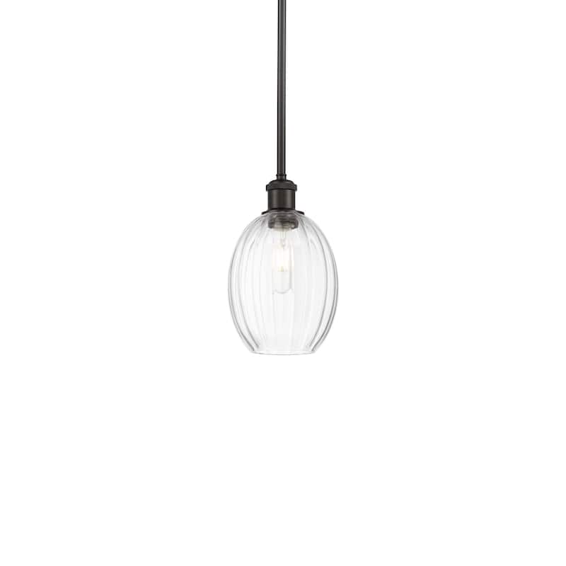 Innovations Lighting 516-1S-11-7 Preston Pendant Preston 7" Wide Mini - Oil Rubbed Bronze / Clear
