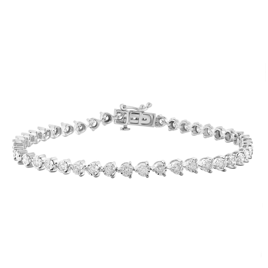 Effy 14K White Gold Diamond Tennis Bracelet