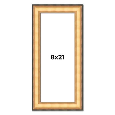 8x21 Frame Gold Plein Aire Solid Wood Picture Frame Width 2 Inches |