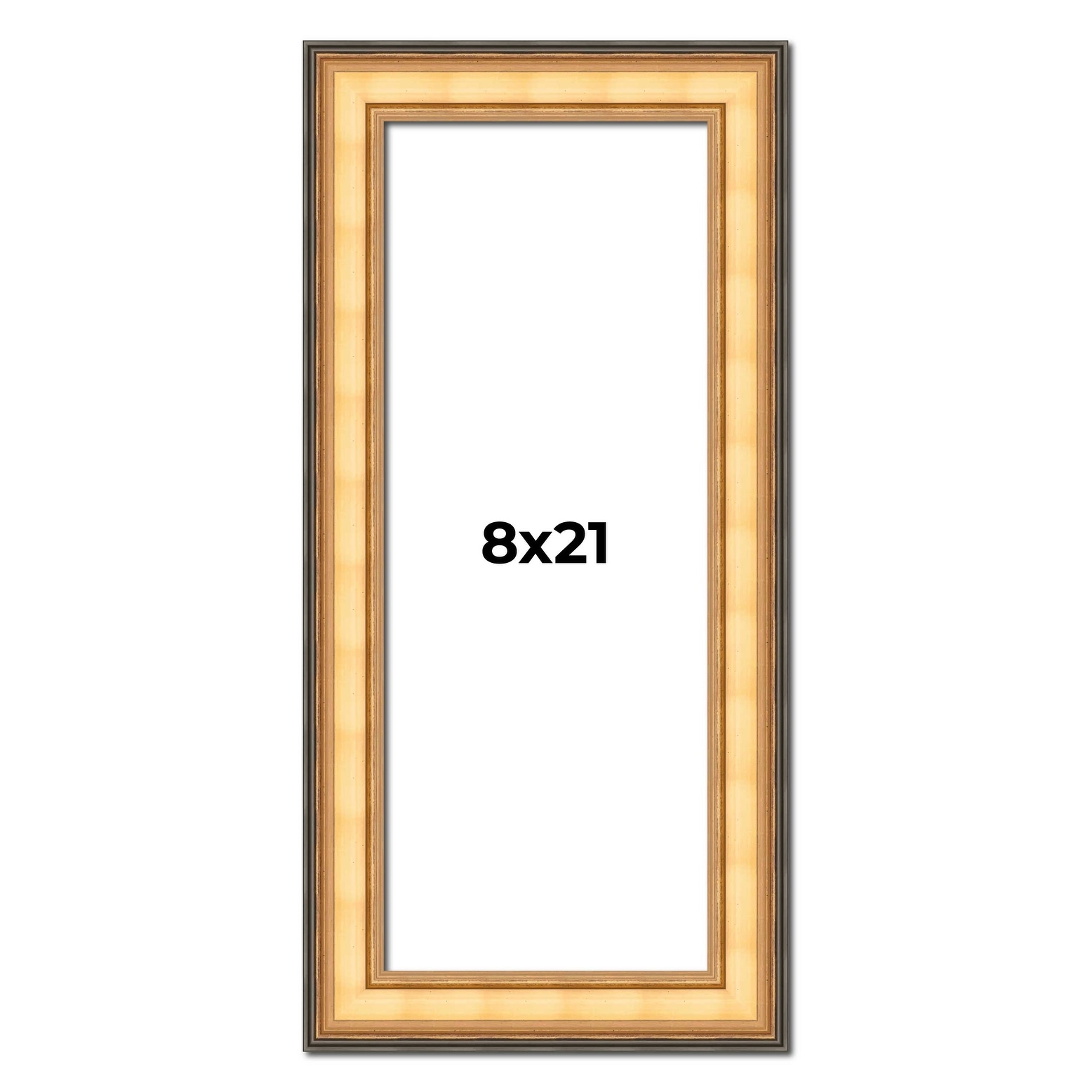 8x21 Frame Gold Plein Aire Solid Wood Picture Frame Width 2 Inches |