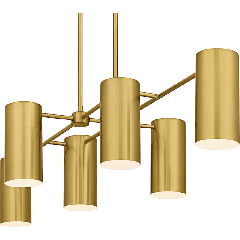 Foreland 6-Light Brushed Gold Linear Chandelier