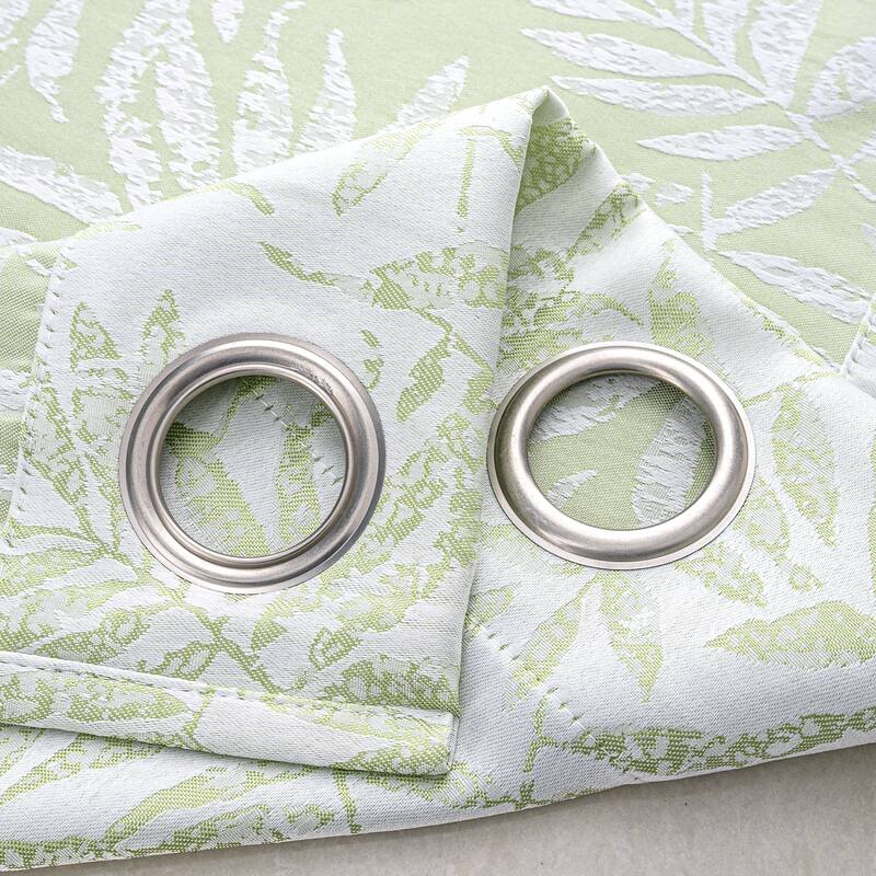 Liana Leaves Woven Jacquard Window Curtain