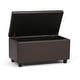 preview thumbnail 28 of 128, WYNDENHALL Essex 34-in. Wide Rectangular Storage Ottoman