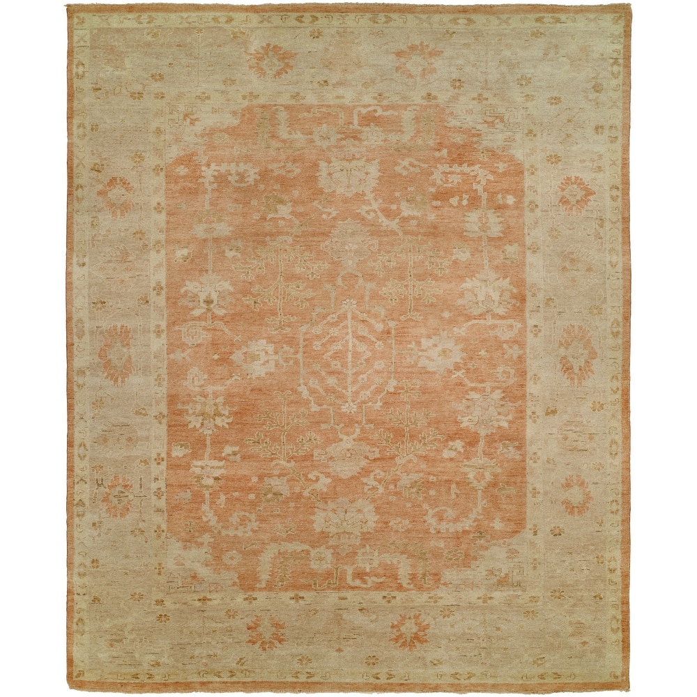 Traditional Multi-Colored Hand-Knotted Wool Area Rug