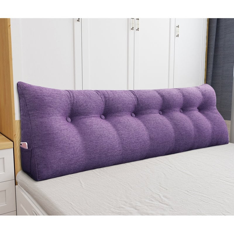 WOWMAX Bed Rest Wedge Pillow Headboard Reading Cushion TV Watching Support