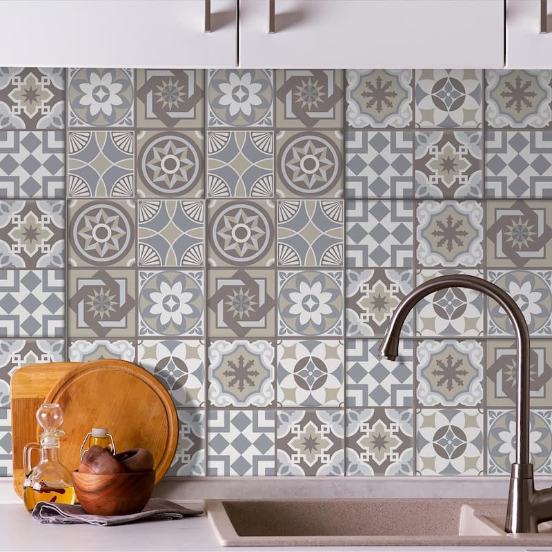 Walplus 3D Sticker Tile Splashbacks Mosaics Peel and Stick Kitchen Backsplash