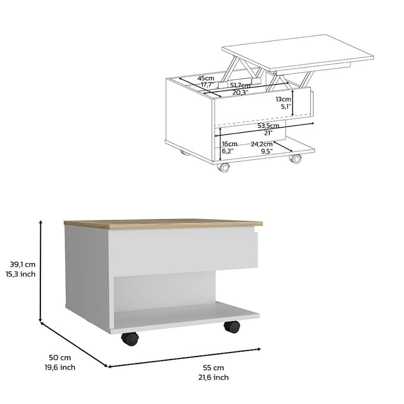 Living Room Storage Table With Pulley