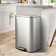 preview thumbnail 43 of 48, Fingerprint-Proof Commercial Trash Can, Stainless Steel, Soft-Close Lid, Foot Pedal, Indoor Recycling,for Kitchen/Office 50L - Silver