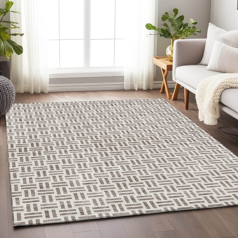Premium Washable Super Soft Modern Weave Mayfield Rug - Taupe - 10' x 14'